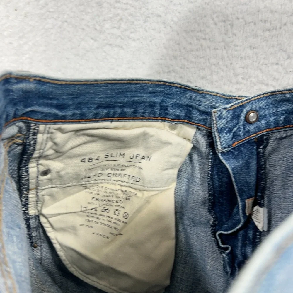 J. Crew Jeans Mens 484 Slim 32x32 (32x31.5) Straight 77388 Cotton Denim Light